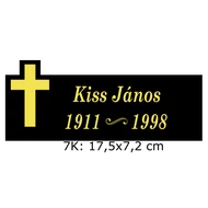 405. Sírjelző tábla keresztre, fejfára