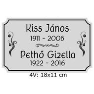 322. Sírjelző tábla keresztre, fejfára