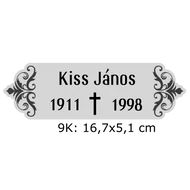 477. Sírjelző tábla keresztre, fejfára