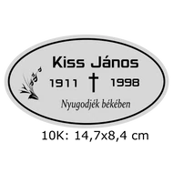 388. Sírjelző tábla keresztre, fejfára