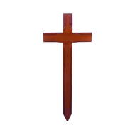 6. Kicsi mart sírjelző kereszt - barna