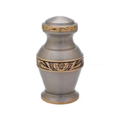 Relikviatartó, mini urna ezüst szürke színű