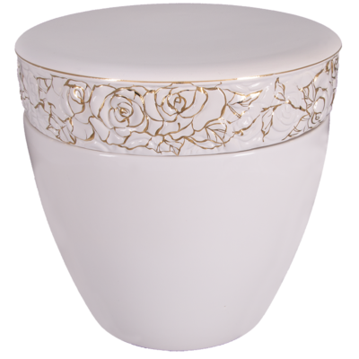 Fehér rózsás urna