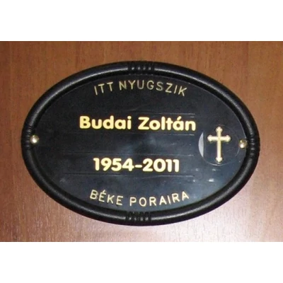 22. Sírjelző tábla keresztre, fejfára