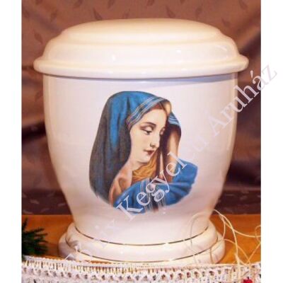 Fehér urna Máriával