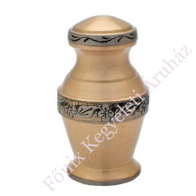 Relikviatartó, mini urna bronz színű